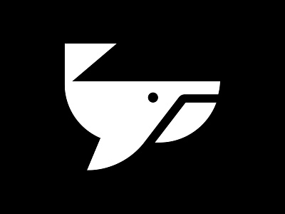 whale minimal logo fish logo mark minimal whale