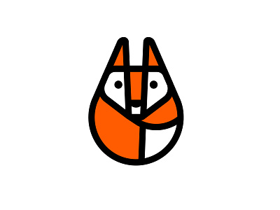 Fox fox geometry logo minimal