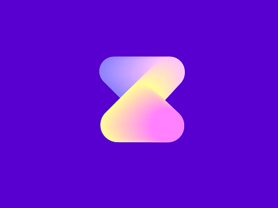 Z mark color gradient logo minimal z