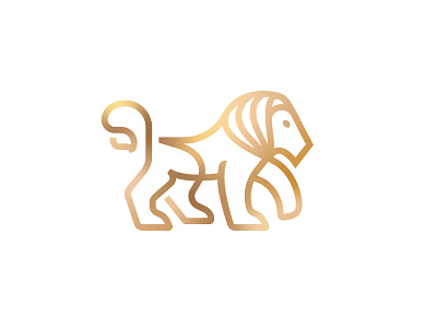 gold lion cat gold king lion logo luxury