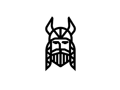 Viking Logo brave face fight head helmet knight logo viking war warrior