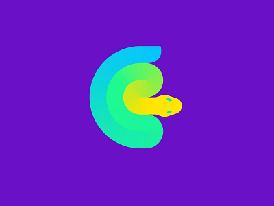 Creative Snake colorful gradient logo minimal modern snake