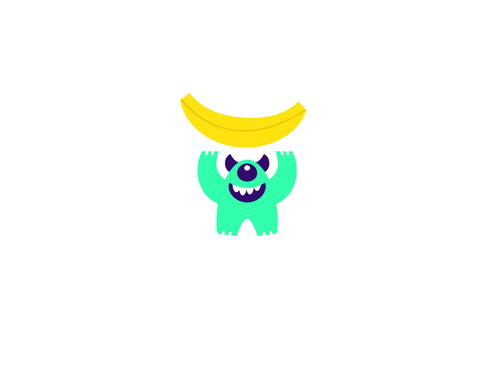 Little Monster SMALLER. SMARTER. MIGHTIER. food fruit logo moster vege vegetable