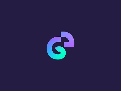 Chameleon Gradient Logo chameleon color colorful colour gradient logo minimal simple
