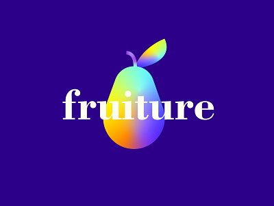 fruiture color colorful design fruit future gradient illustration logo minimal modern pear