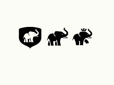 Elephant logo bold branding crown elephant logo minimal powerful strong