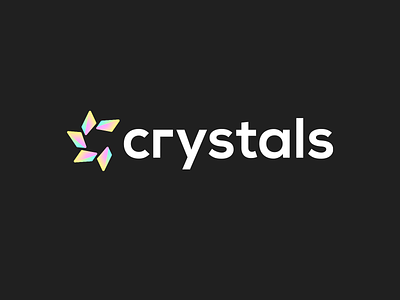 crystals logo c crystal crystals future gem gradient letter logo modern