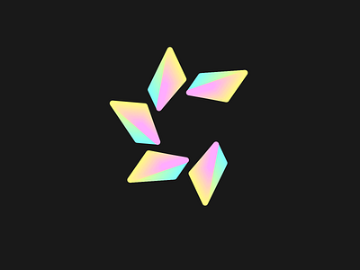Crystals C Logo c color colorful crystal future gradient letter logo modern