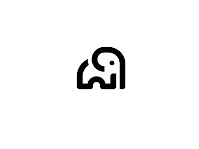 elephant elephant logo minimal