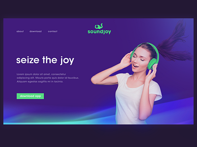 soundjoy app landingpage web webdesign