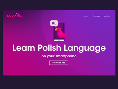 Papp app landingpage web webdesign