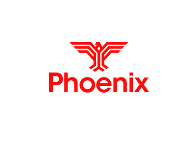 Phoenix bird fire logo mark phoenix