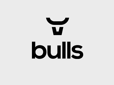 Bulls bull logo mark minimal