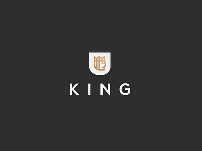 King crown king logo minimal royal shield