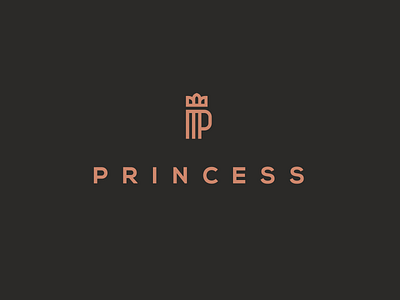 Princess crown logo minimal p princess