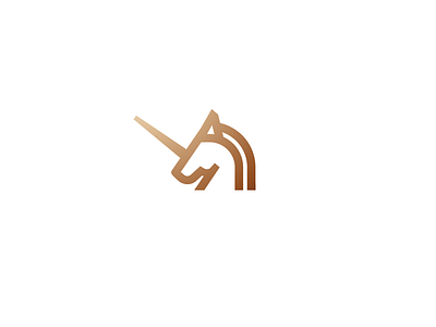 Uni design horse logo mark minimal unicorn