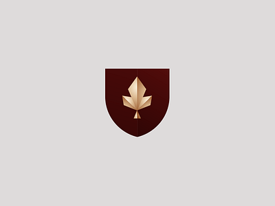 Leaf Gold gold leaf logo shield