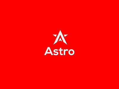 Astro a logo minimal star startup