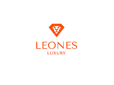 Leones luxury diamond leones leones lion logo luxury