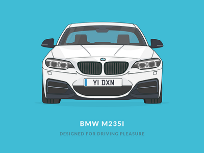 BMW M235i (F22) auto bhp bimmer bmw car f22 illustration m235i msport sports car vector