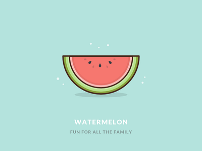 A humble watermelon flat food fruit fun icon illustration logo melon outline vector water watermelon