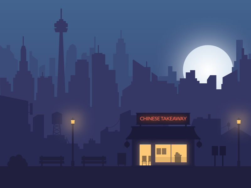 Chinese city night