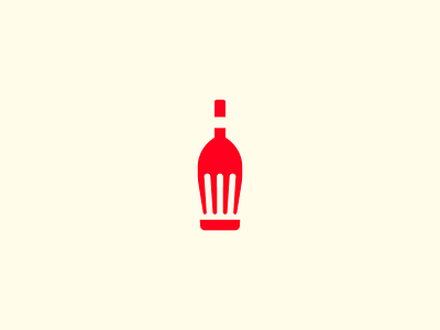 Corks & Forks bottle dinner fork logo mark restaurant wine