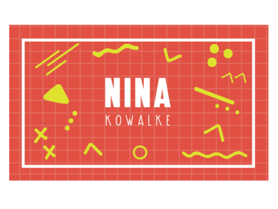 Nina Business Card branding bright busines business card fonts logo logotype neon personal brand