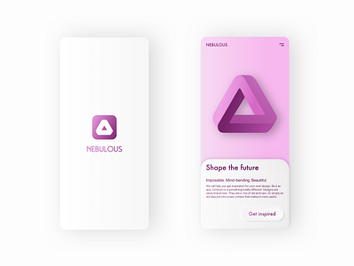 Nebulous Exploration app branding design exploration geometry icon illustration logo practice purple shapes sketch app skeuomorph typography ui vector