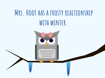 Mrs. Hoot angry bird anthropomorphism cold design illustration sketch app vector