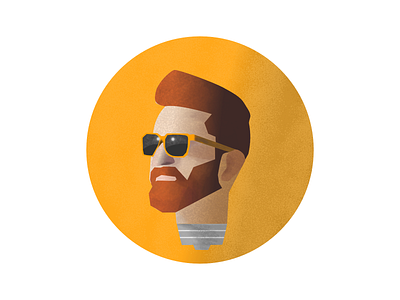 Personal Avatar affinity designer avatar icons beard bulb design ginger glasses illustration vector