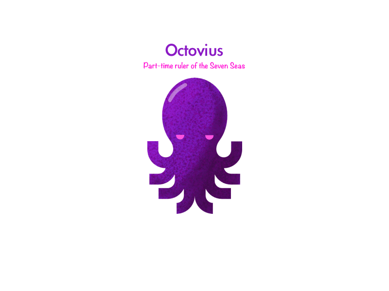 Octovius affinity designer design evil gif illustration octopus sketch app texture typography vector