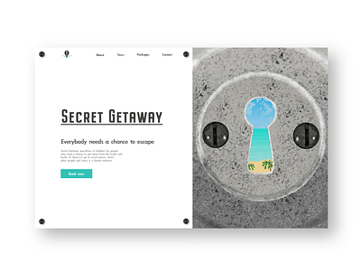 Secret Getaway Concept affinity designer beach branding design getaway illustration key lock logo metal sea secret sky texture texture brushes travel typography ui vector web