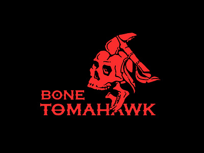 Tomahawk death design illustration logo skull