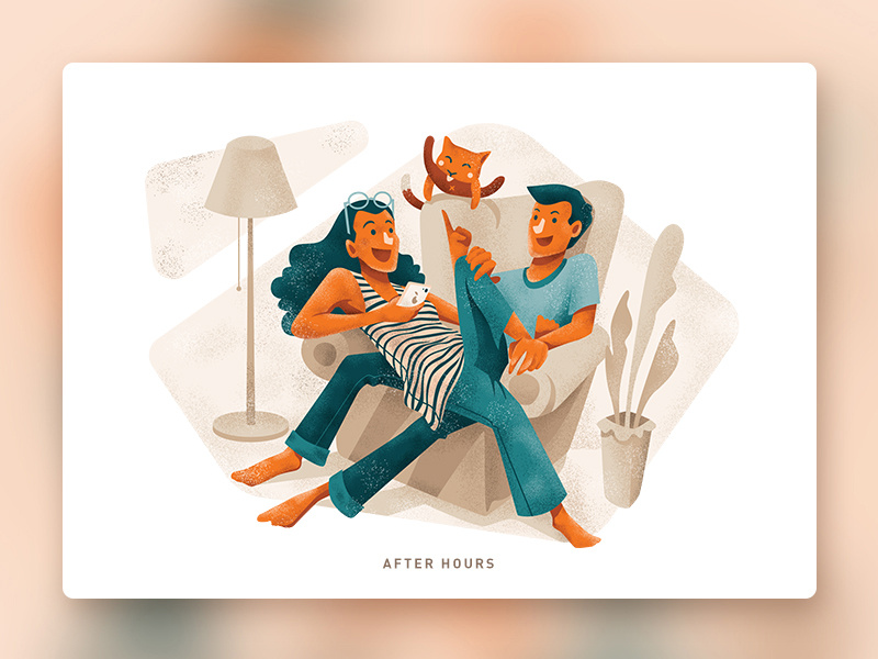 After Hours (3) love scene couple character artwork weekend indonesia illustrations after hours