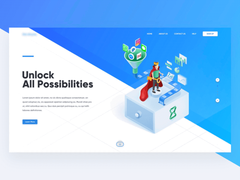 Collaborative Landing Page collaborative project illustration isometric landing page safe website