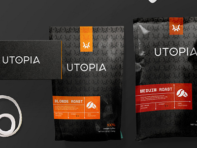 Utopia - coffee shop branding business cards coffeeshop company branding graphicdesigner logo logo designer packaging visual identity