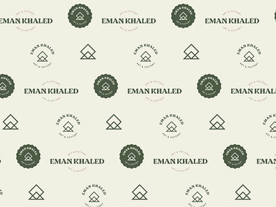 Eman Khaled - Art & Pottery Logo Variations badge branding corporateidentity design graphic design handmade identity logo logo design logo designer pattern pottery small business startup wordmark