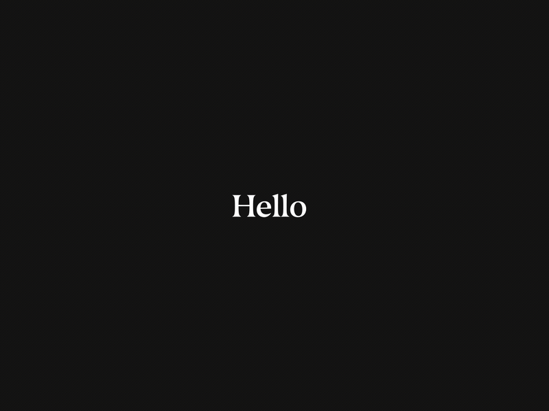 Hello Dribbble! after effects animated text animation branding first post gif hello dribbble kinetic type type typography video