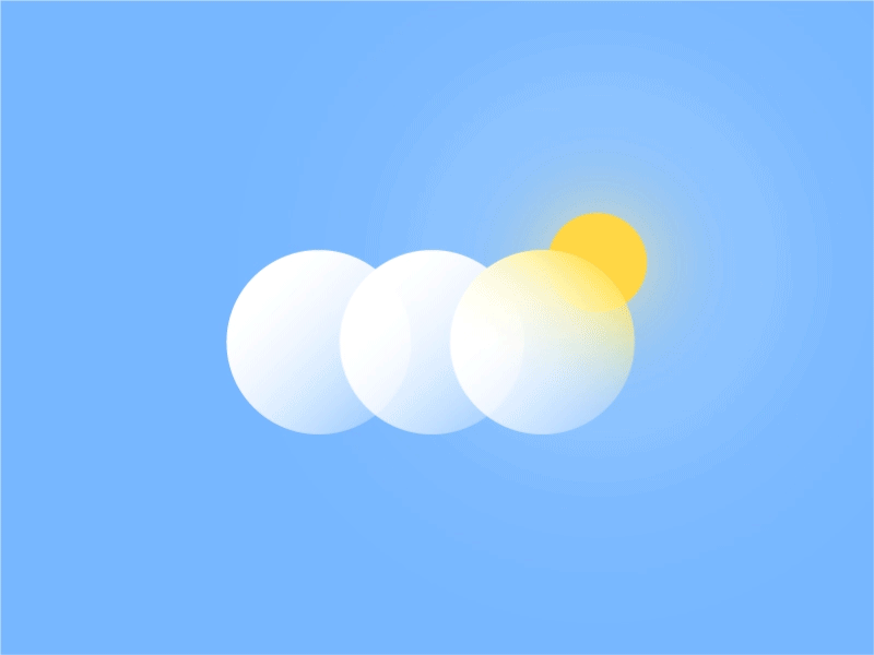 Weather App - Cloudy Sunny Animation