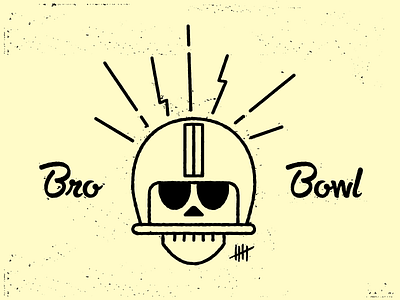 Bro Bowl V 2014 five football logo play sketch sports yellow