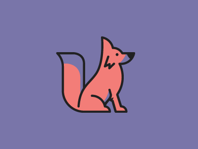 The fox sits fox icon iconography illustration motocross racing