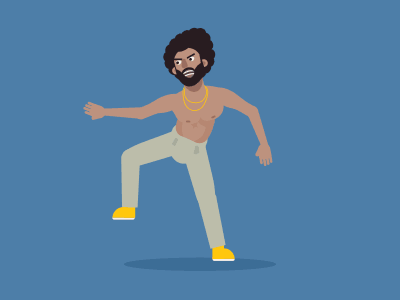 Childish Gambino - Gwara Gwara animation animation after effects character character animation childish gambino dance dancing donald glover duik duik bassel flat flat design gwara gwara gwara illustration