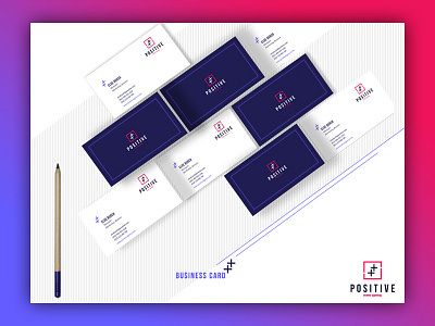 Positive - business card branding business card key visual logo