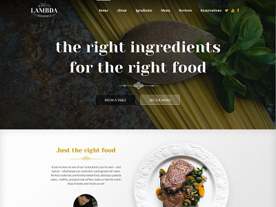 Lambda Food Website Template adobe photoshop design homepage landing page ui uiux ux website