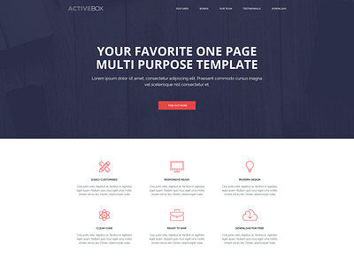 Home Page Design Template adobe photoshop home page landing page template ui uiux