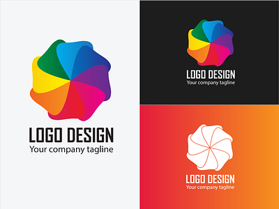 Multicolor Flower Logo Design