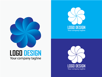 Water Flower Logo Design