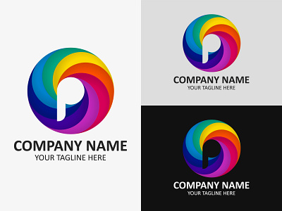 Initial P Printing Logo Design