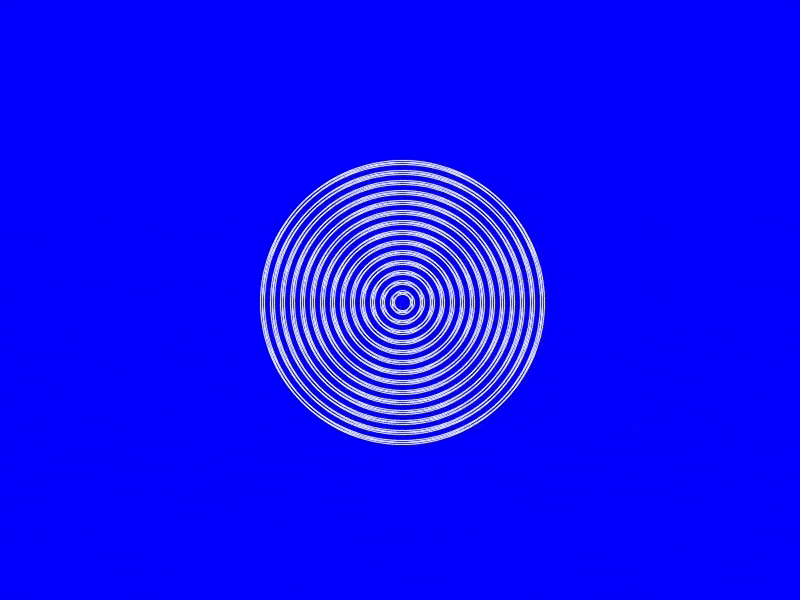 Moire circles animation blue experiment moire printing technique processing